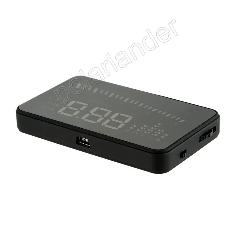 OBD II W03 hud-проектор Head Up Дисплей 5,5 дюймов Smart голос Автомобиль HUD км/ч MPH Превышение скорости предупреждение