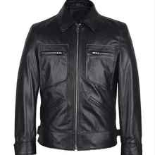 Новинка весны, мужское подлинное пальто из овчины, моторная и байкерская куртка для мужчин, черная, большие размеры xxxxl 2xl 3xl 4xl