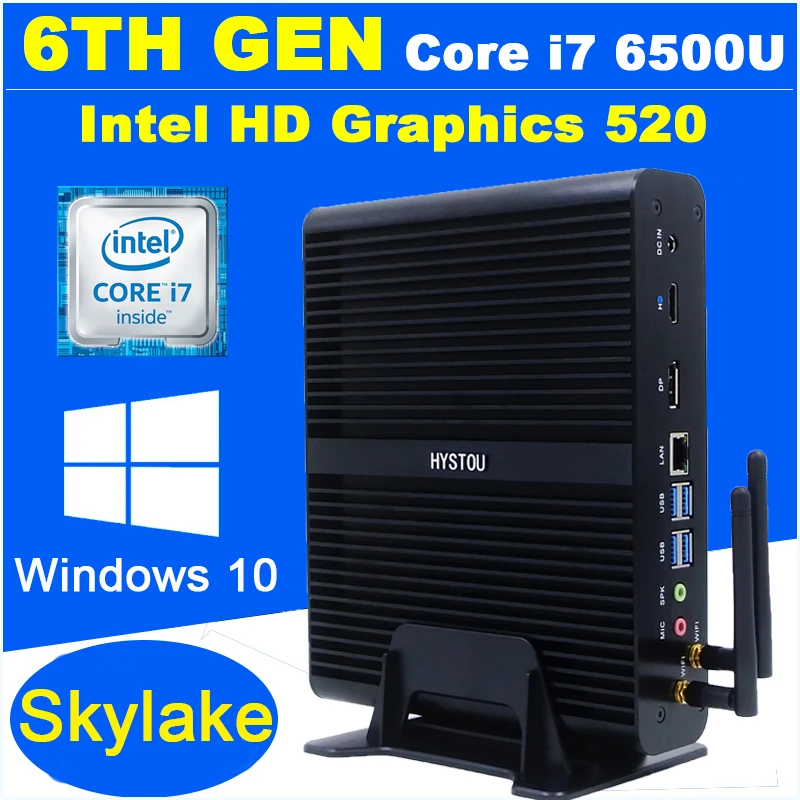 Lowest Price HYSTOU I7 Skylake Intel Mini PC Windows 10 Core i7 6500U HD Graphics 520 4K HD TV Box Mini Computer Minipc DP Port HDMI Lowest Price HYSTOU I7 Skylake Intel Mini PC Windows 10 Core i7 6500U HD Graphics 520 4K HD TV Box Mini Computer Minipc DP Port HDMI