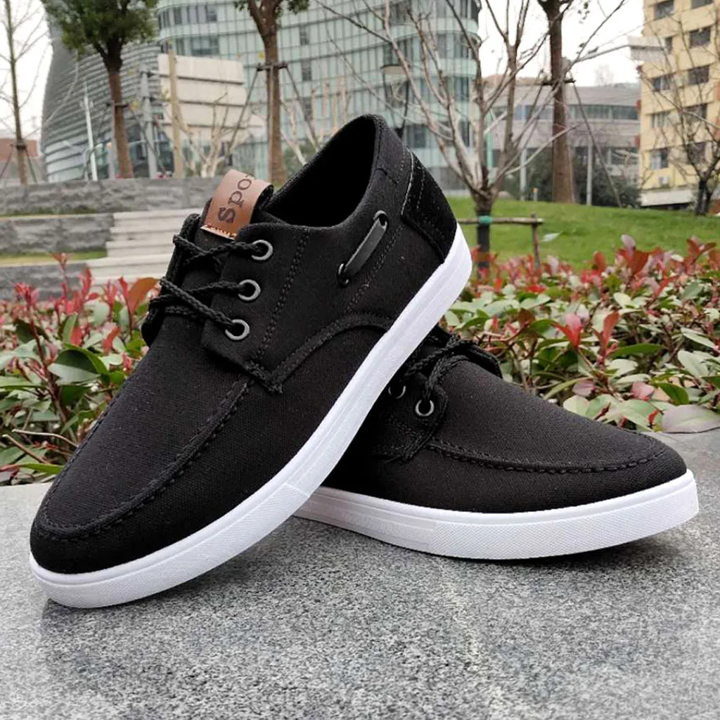 Men's Fashion Canvas  Trend Casual Shoes Lace-Up Casual sport shoes men 2018 casual shoes men sneakers