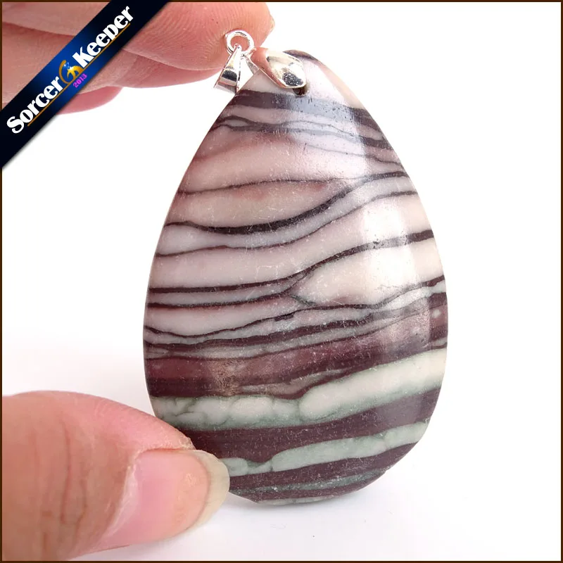 

Fashion Crystal Quartz Pendant Necklace Natural Red Zebra Agates Stone Necklaces For Men Vintage Colares Femininos WS347