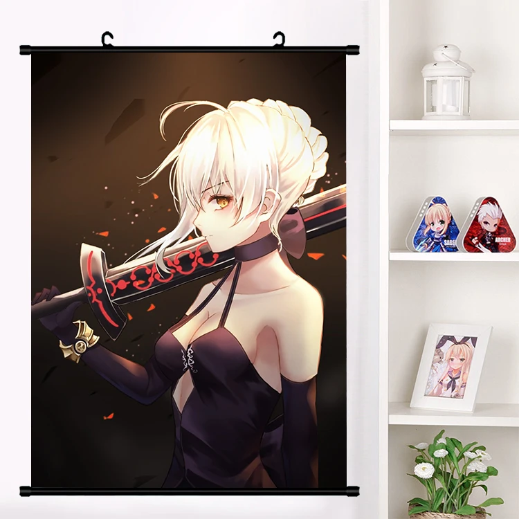 Аниме игра Fate/stay night Arturia Pendragon Saber Alter настенный свиток Фреска плакат Настенные подвесные плакаты коллекция домашнего декора