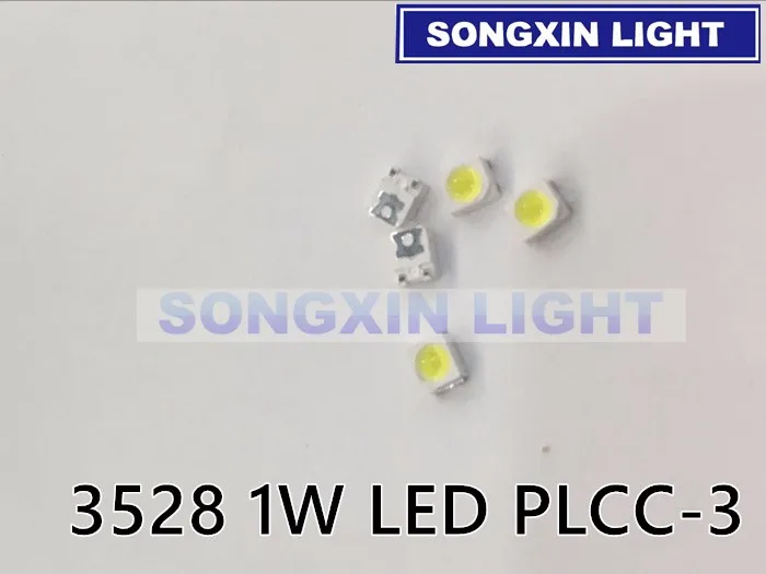200 шт. HARVATEK SMD 3528 1 Вт Светодиодный высокомощный PLCC-3 общий анод высокой мощности 1210 SMD СВЕТОДИОДНЫЙ s диоды Телевизор с подсветкой супер яркий
