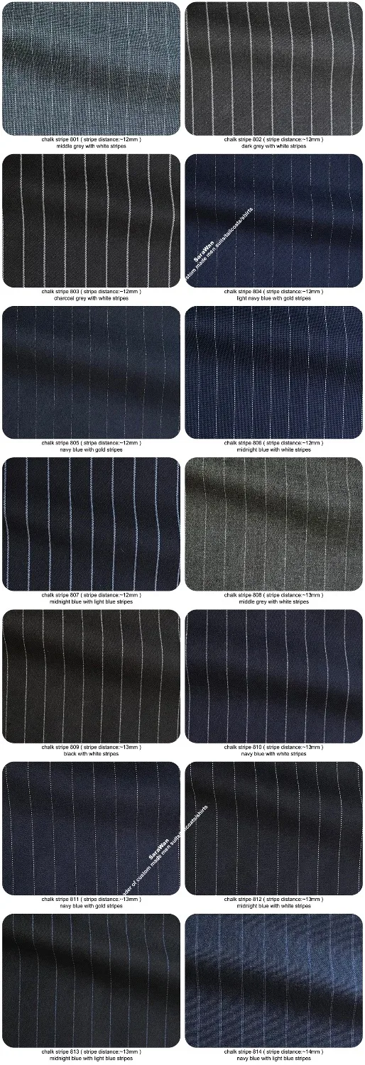 Chalk Stripe Men Suit Custom Made Navy Blue Mens Striped Suit,Tailored Double Breasted Suit With Ticket Pocket