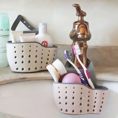 

Hot Soft Sink Shelf Soap Sponge Drain Rack Bathroom Holder Good Quality Kitchen Storage Suction Cup 2018 NEW