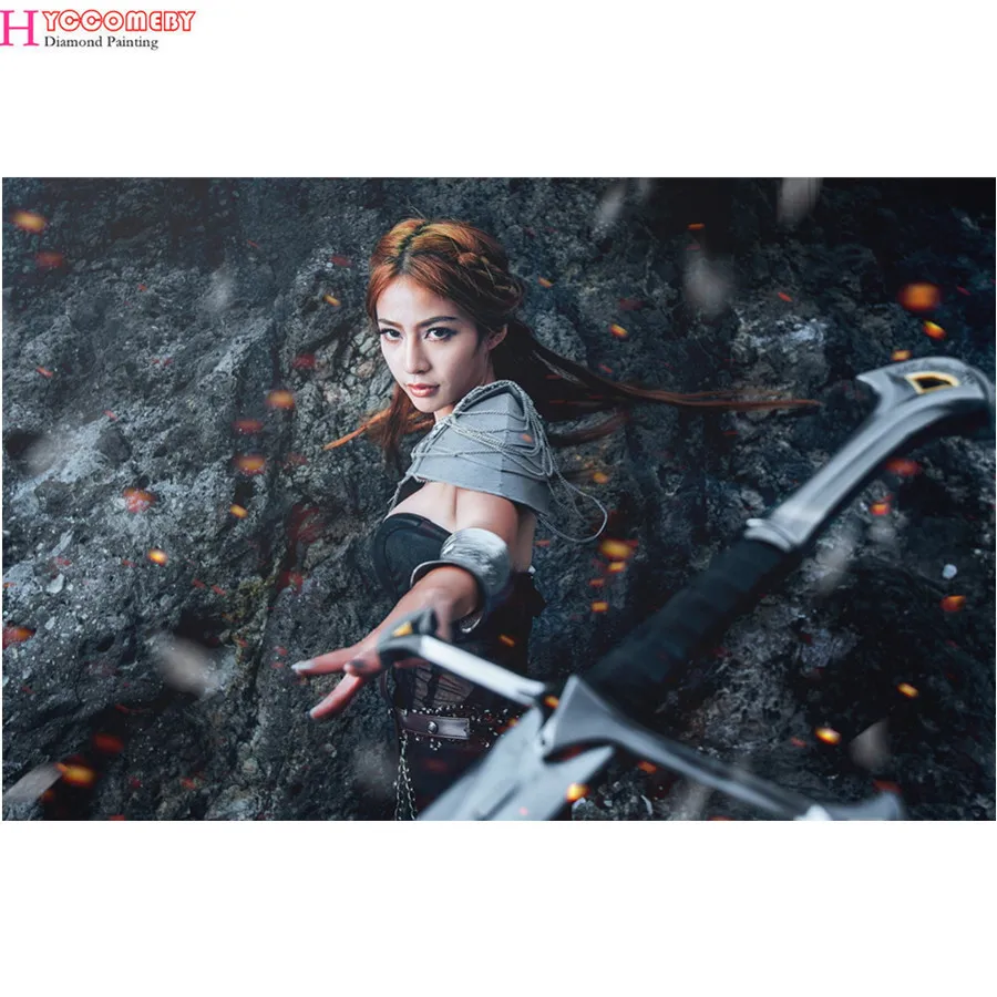 

5d DIY Diamond Painting full square Cross Stitch people Women beauty warrior Diamond Embroidery Diamonds home Decorative gift