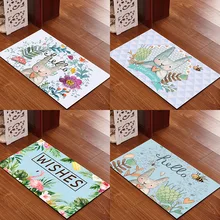 Милый мультяшный животный мир, растение ковёр для гостиной спальни Противоскользящий коврик для пола модная кухонная ковровая зона Мытые коврики