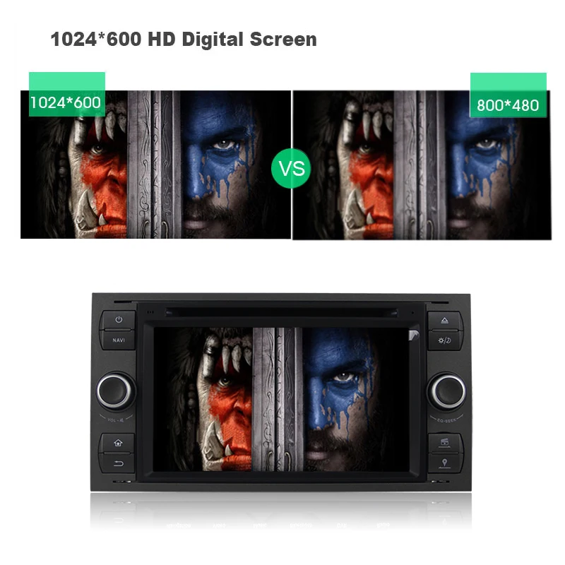 Sale 7" 4G RAM Android 9.0 Car DVD Player GPS Stereo Navigation For Ford Focus Kug Transit 2004 2005 2006 2007 car Radio navigator 13