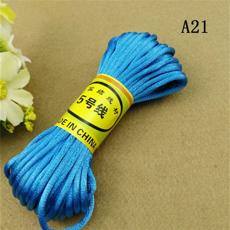 10 метров сильный плетеный браслет-Макраме шелк атласный нейлоновый шнур веревка DIY ювелирный браслет делая выводы Бисер нить проволоки 2,5 мм - Цвет: as pic