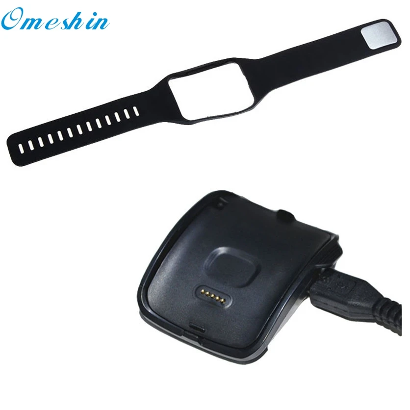 

OMESHIN SimpleStone Charging Cradle Dock + Replace wristbands for Samsung Gear S Smart Watch SM-R750 June17