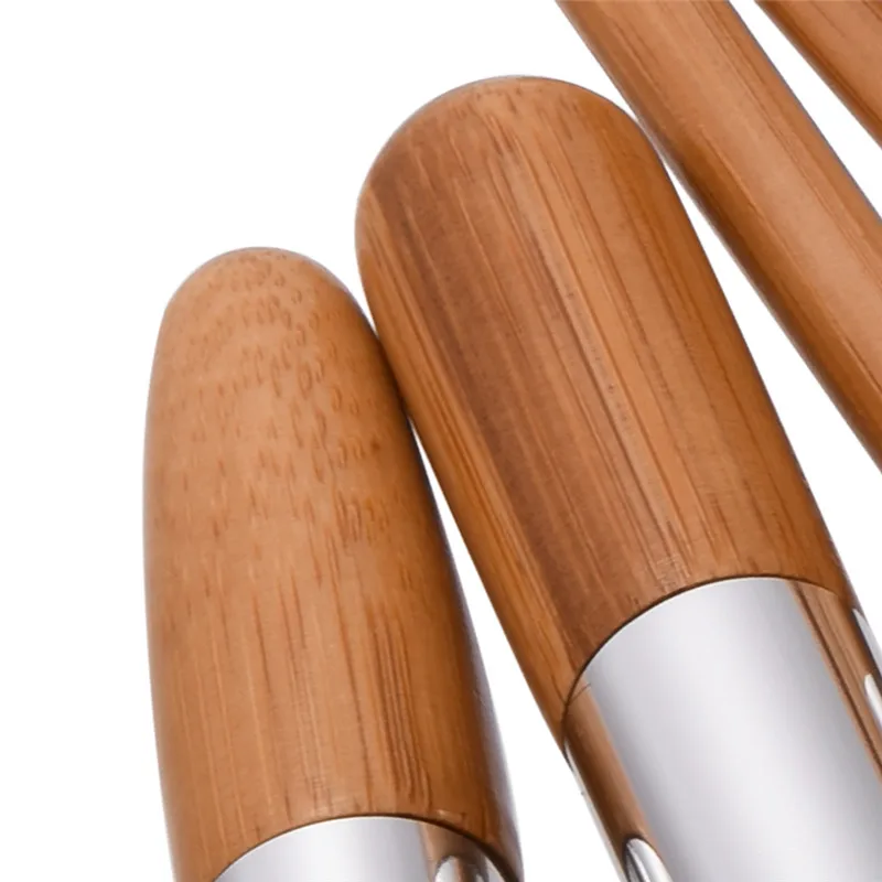 11 шт./компл. мини Для женщин профессиональный натуральный бамбук кисточки для смешивания кисти для макияжа инструмент для лица Красота подарочный набор