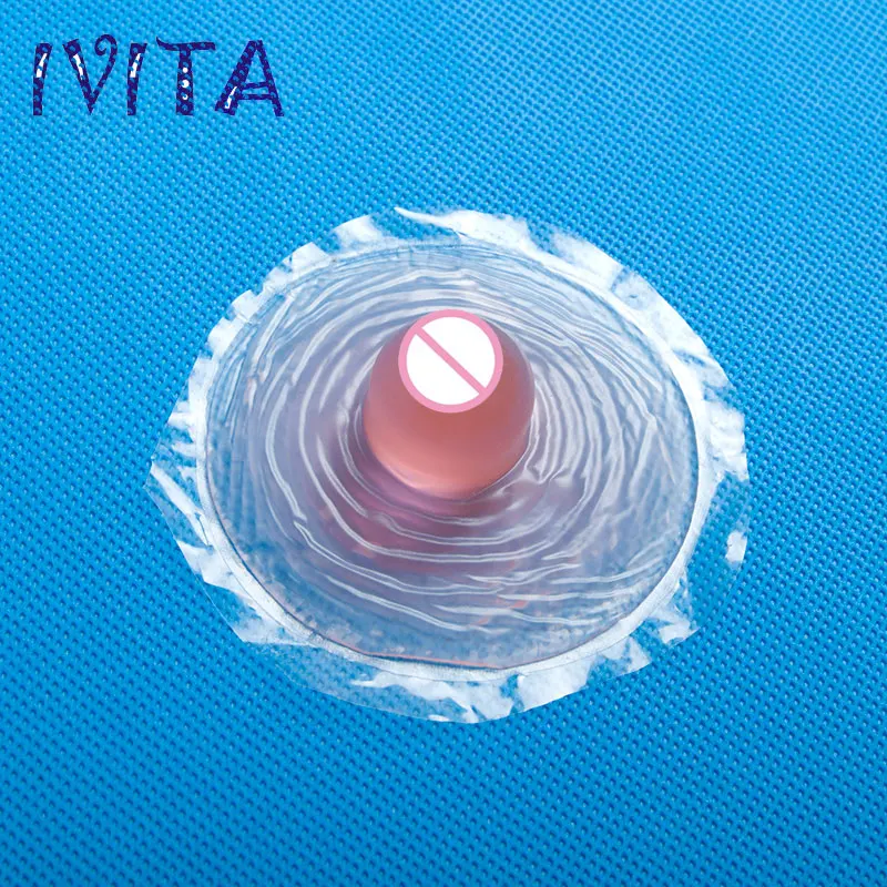 

IVITA Adhesive Breast Forms Big Nipples Breast Pads Silicone Bra Insert Pink Color