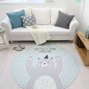 

computer chair Mat/Rug Bedroom Bedside Foyer decorate large Area Round Carpet Kids Bath Cartoon Non-slip Carpets for Living room