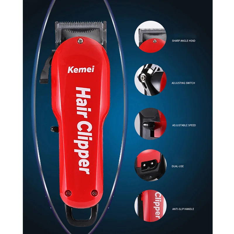 kemei cortador de cabelo profissional para barbeiro 04