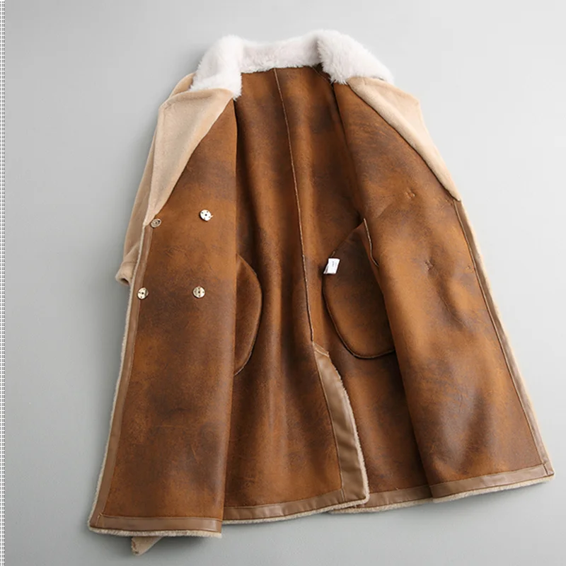 Outwear Qualité As Fourrure 2018 Supérieure Mouton Show Vestes Veste Manteau Femmes Avec Ceinture Mode Réel Show Laine as De Épaisse D'hiver Chaud gFCwqTg