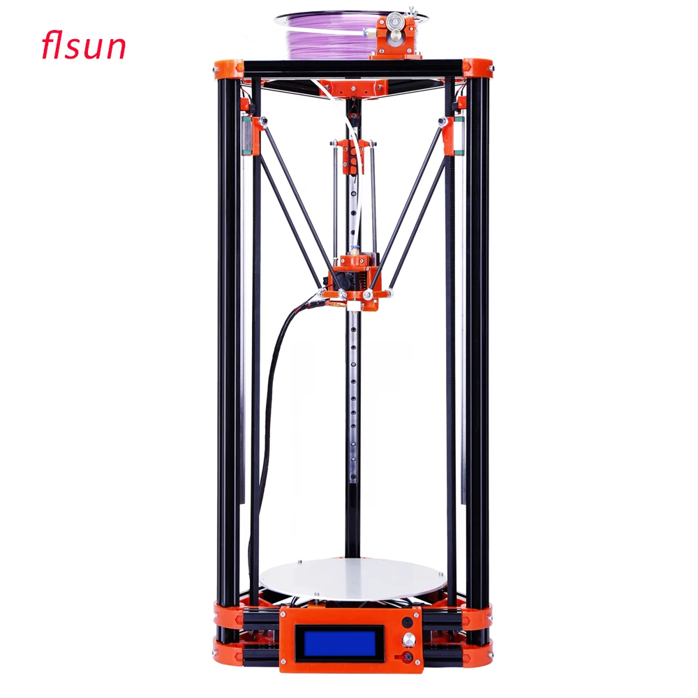 2017 New Diy Mini 3d Printer Kits Kossel Delta Printer 3d With Heated Bed and Switch Power