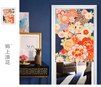 

Japanese Taiwan Noren Flower 85cmx90cm 85x120cm Thicken Door Curtain Japan Portiere Hangings Door for Living Room Blossom