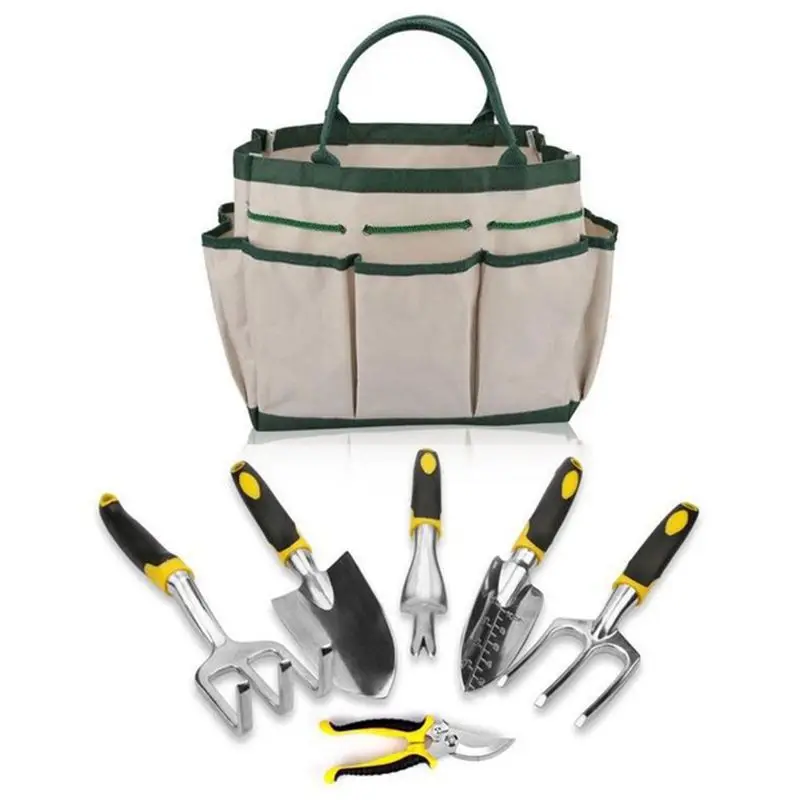 

FUNN-6PCS/Set Gardening Tool Set for Digging Planting Gardening Kit with Heavy Duty Cast-aluminum Heads & Ergonomic Handles