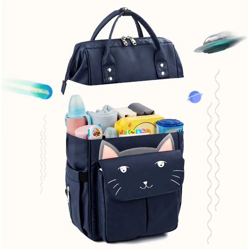 

Lucky cat baby care feeding Mummy bag can heat insulation bottle multi-function large capacity diaper bag Outdoor travel bag