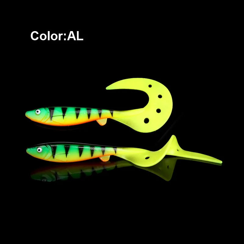Haiwee 18 см/45 г рыболовные мягкие приманки реалистичные мягкие искусственные Мягкая приманка воблеры рыболовные снасти хвост - Цвет: ColorAL