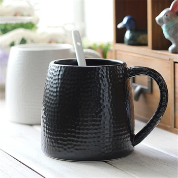 

Big Black And White Coffee Mugs Cup Creative Goods Fincan Porcelain Drinkware Copo Brief Eco-friendly Mug Cup Stocked DDQ155