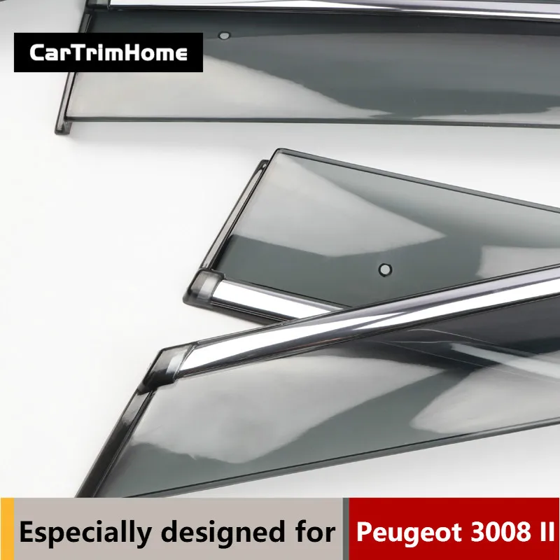 4 шт. защитный козырек от солнца и дождя для Peugeot 3008 II 2017 2018 2019|Наклейки на