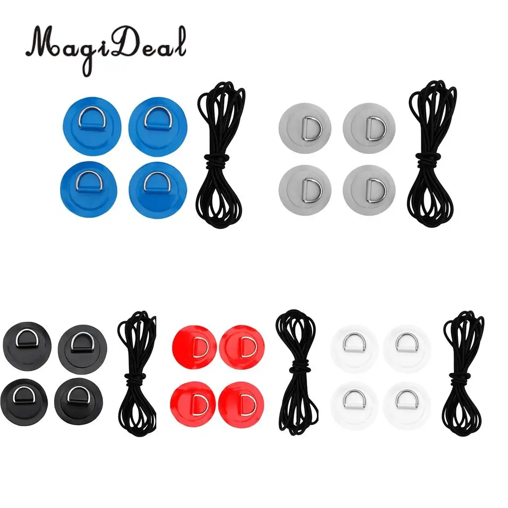 Magideal D Ring Pad Patch Boat Deck Bungee Rope Kit For Stand Up Paddle