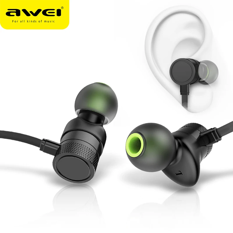Оригинальные беспроводные наушники вкладыши AWEI WT20 Bluetooth Hi Fi стерео звук