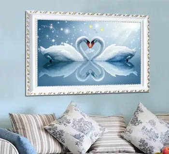 

52x83cm DIY Diamond Painting Cross Stitch Swan Goose Diamond Embroidery Diamonds Paint 5D Wall Painting Home Decor Picture