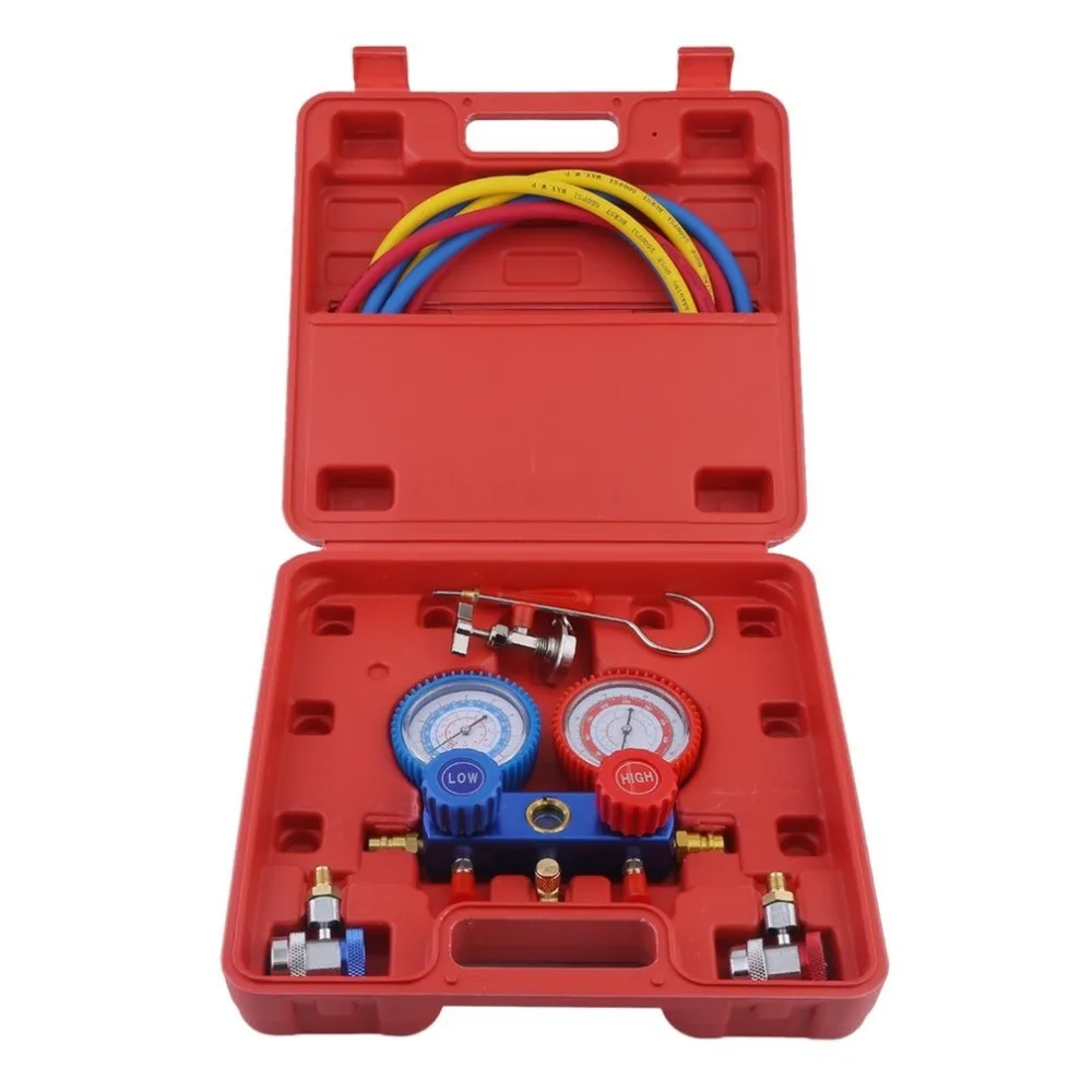 

Air Conditioning AC Diagnostic Tool Gauge Home Automotive Diagnostic Service Gauge Set 2-Way Fitting Aid For R134a R12 R22 R502