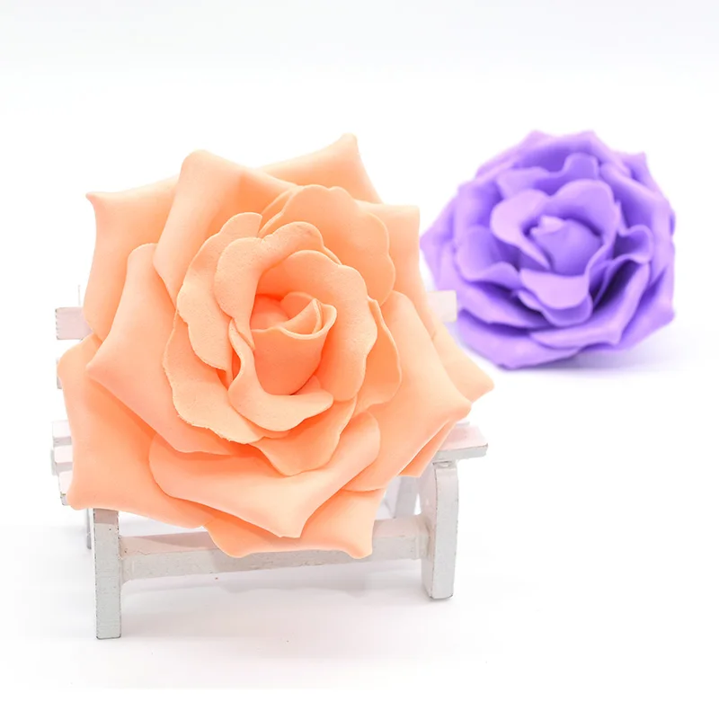 10Pcs 10cm Large Foam Roses Artificial Flowers for Wedding Party Decoration DIY Bride Bouquet Scrapbooking Crafts Fake Flower 8