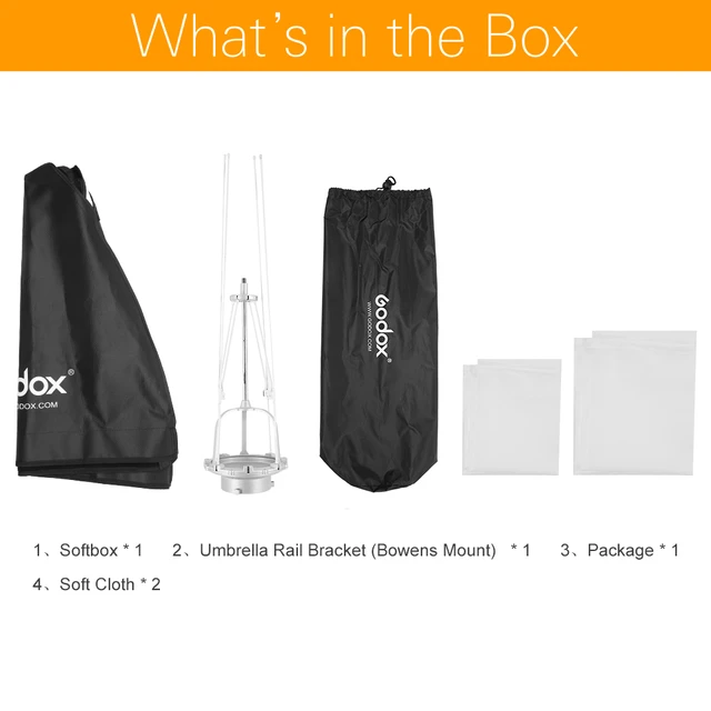 Godox 80x120cm Softbox  Soft Box Bowens Mount - 60x90cm 70x100cm 80x120cm  Portable - Aliexpress