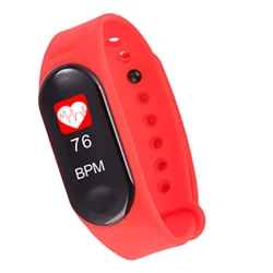 Отслеживание смарт-браслетов фитнес-трекер умный Браслет Шагомер Bluetooth Smartband водостойкие трекер сна наручные часы - Цвет: Красный