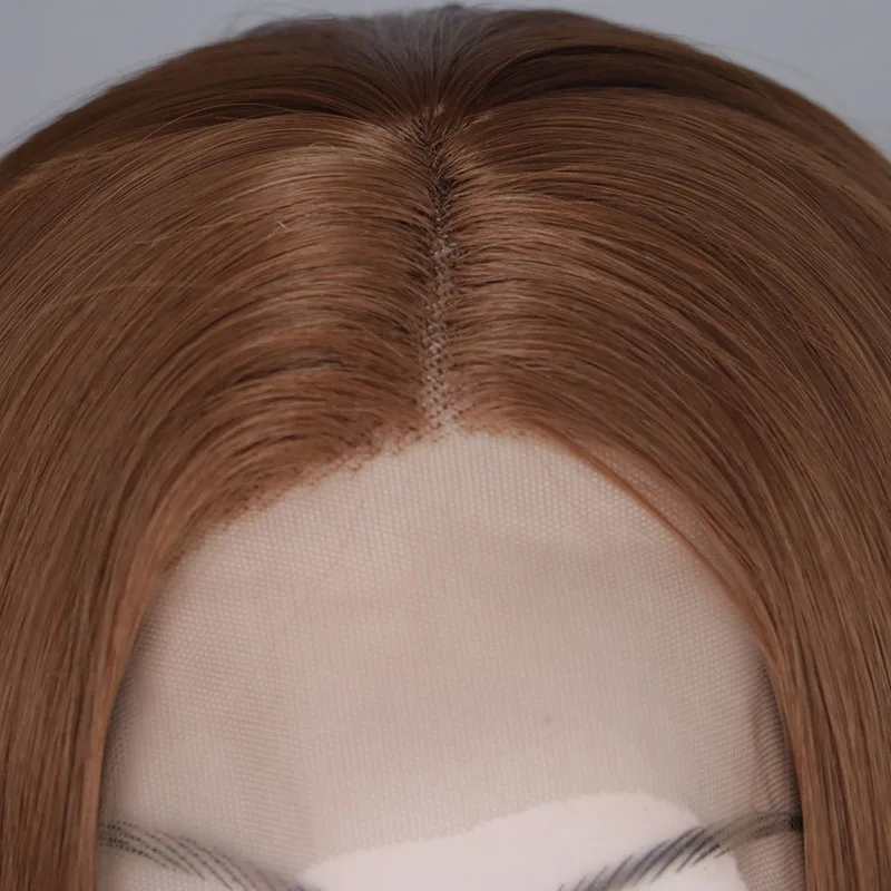 QQXCAIW ручной работы натуральные волосы линии бесклеевой кружевной передний парик для женщин белая волна тела термостойкие волокна