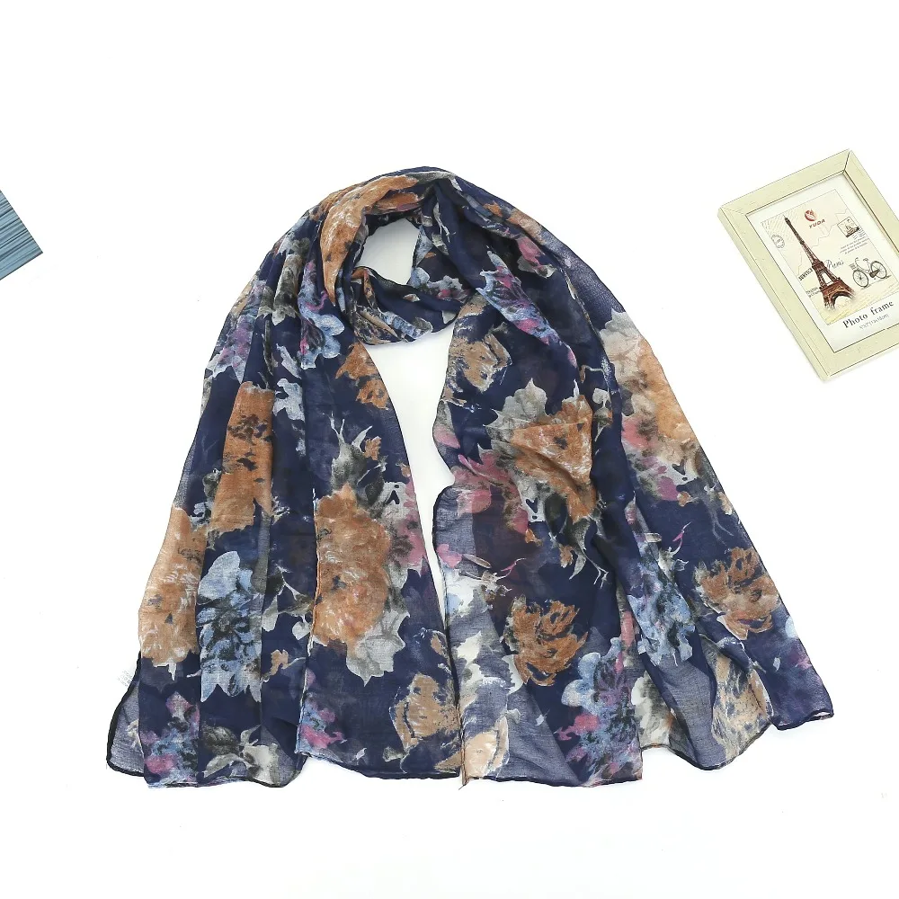 

Floral Paisley Women Winter Shawl Popular Muslim Hijab Scarves