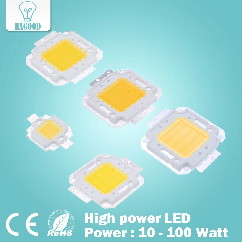 Супер 10W 20W 30W 50W 100 Вт светодио дный светодиодный интегрированный высокой светодио дный мощности светодиодные лампы белый/теплый белый EPISTAR COB чипы светодио дный лампы - изображение