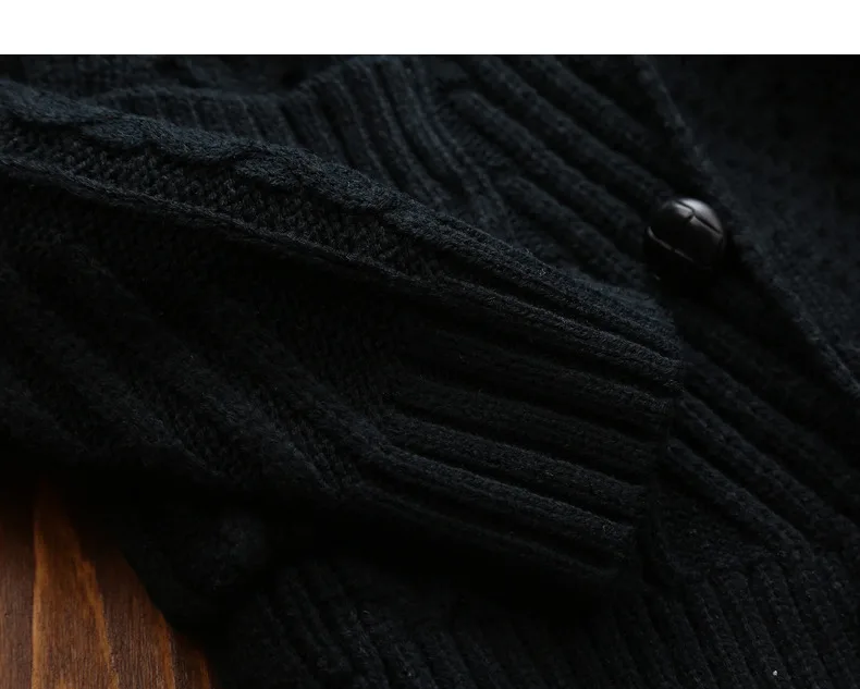 Winter Men Cardigan Coat Thicken Loose Fit Warm Turtleneck Sweater Men Autumn Knited Male Sweatercoat Black Brand Muls M-4XL-11