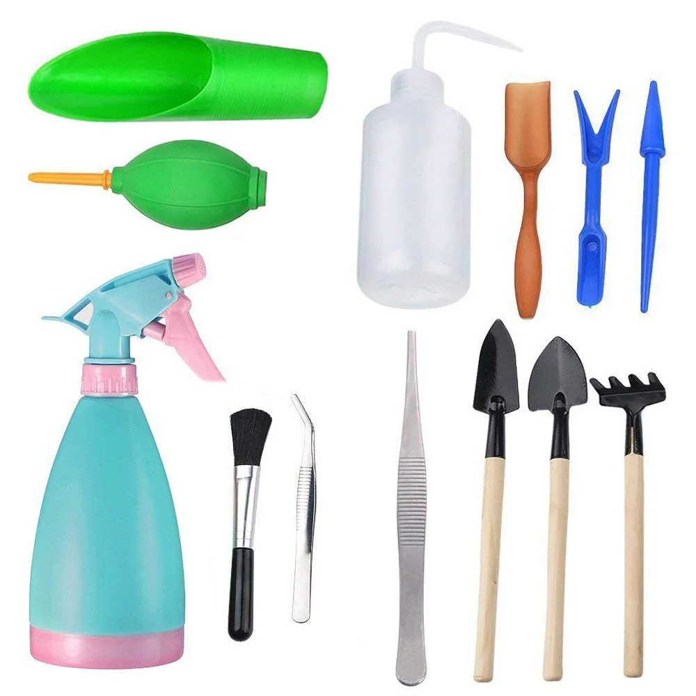 13/14/18pcs Mini Garden Watering Tool Set Succulent Gardening Tool Set