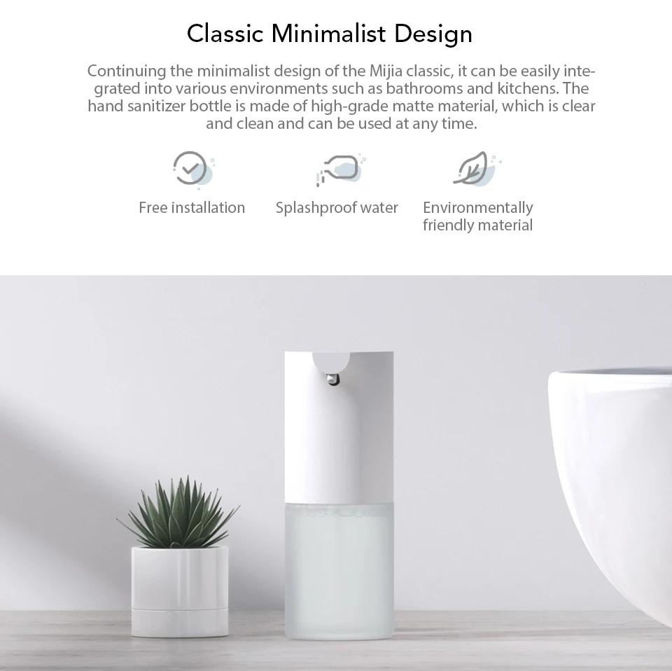 (In-Stock) Xiaomi Mijia Auto Induction Foaming Hand Washer Soap Dispenser Automatic Soap 0.25s Infrared Sensor For Smart Homes (15)