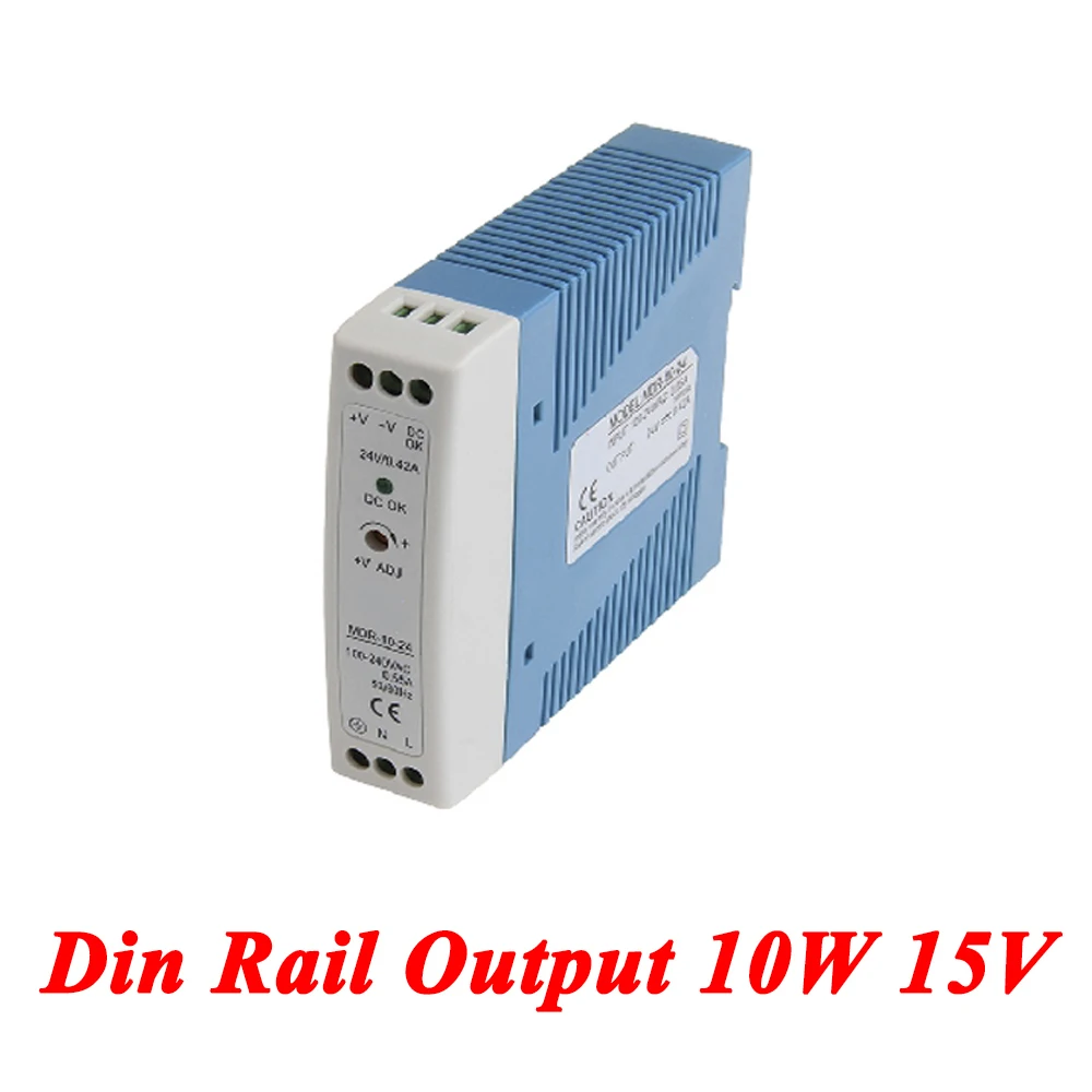 

MDR-10 Mini Din Rail Power Supply 10W 15V 0.67A,Switching Power Supply AC 110v/220v Transformer To DC 15v,ac dc converter