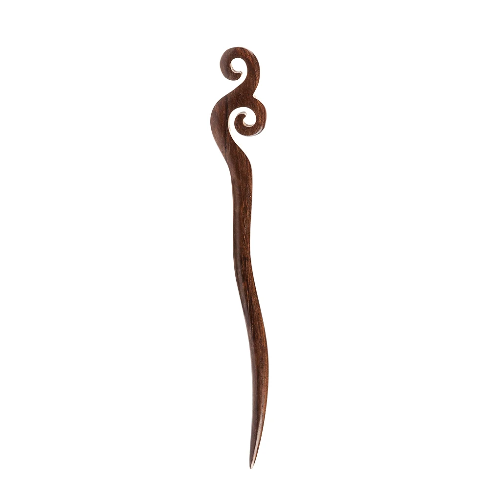 Ручная палочка для волос, винтажная деревянная резная шпилька для женщин, аксессуары для волос в стиле ретро, инструменты для укладки волос, шпилька - Цвет: 1