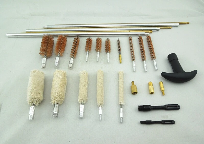 

Free shipping Tactical hunting Hand Gun Brushes Cleaning Tool Kits with Box For the Rifle Airsoft, outdoor Gun Cleaner