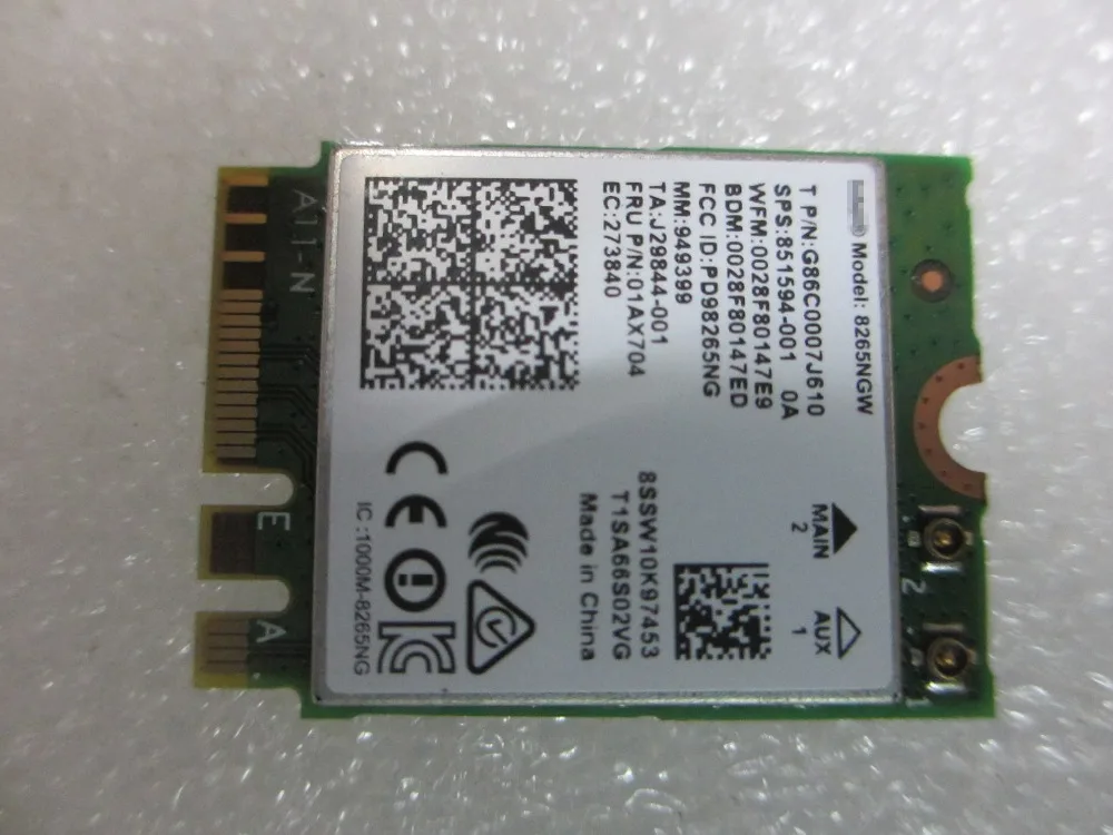Wireless Lan Card 8265AC for Lenovo X270 T470 T470S T470P L470 L570 P51 P51S P71 E470 E570 