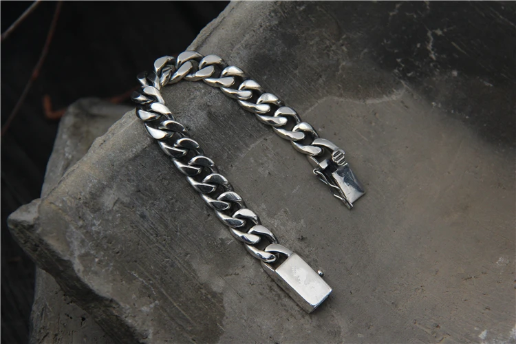 Звездный S925 стерлингового серебра Ретро тайский серебряный панк Винтажный стиль браслет мужской женский ювелирные изделия