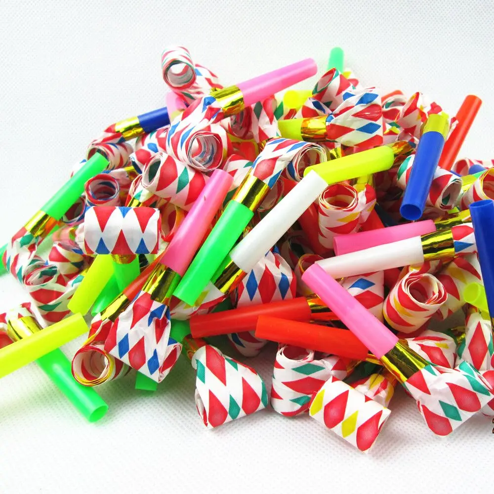 

30PC 6.5cm Birthday Party MultiColor Party Blowouts Whistles Kids Favors Decoration Supplies Noice maker Toys Goody Bags Pinata