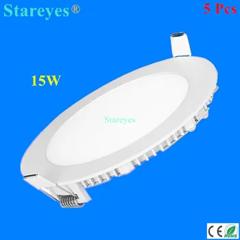 

Free shipping 5 Pcs Round LED Panel Light 15W AC 85-265V 190mm 1300 Lumen smd 2835 lamp bulb led ceiling Downlight lighting
