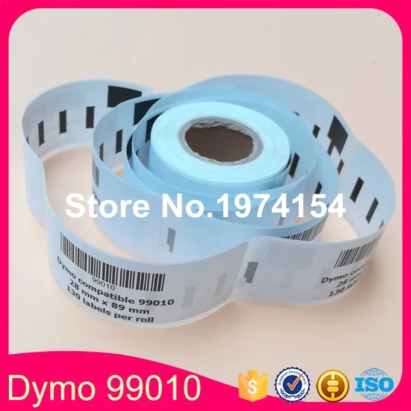 12 совместимые рулоны Dymo 99010 этикетки 28 мм* 89 мм 130 шт/рулон совместимый для LabelWriter 400 450 450Turbo принтер SLP 440 450