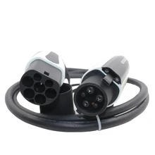 Электромобиль зарядное устройство 32A Однофазное зарядное устройство для электромобиля кабель J1772 тип 1-Тип 2 IEC62196 США в ЕС штекер 1 метр