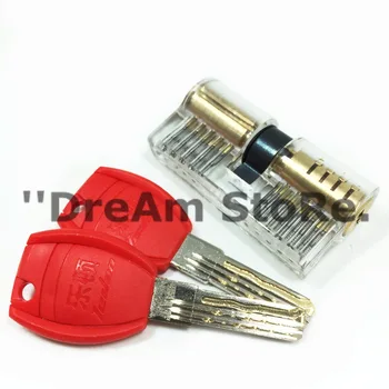 

Newest Cutaway Inside View Difficult Practice Transparent Padlock Lock Training Skill Pick View Padlock For Locksmith