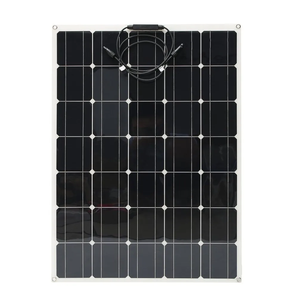 

150W Monocrystalline Solar Panel With MC4 Connectors Flexible Sunpower Charging Device High Efficiency RV Boat Power Supply